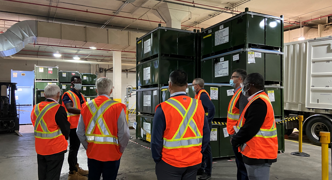 OPG and Laurentis Executive Leadership Team receive a tour of the Hamilton CMSR by Site Manager, Daniel Orr.